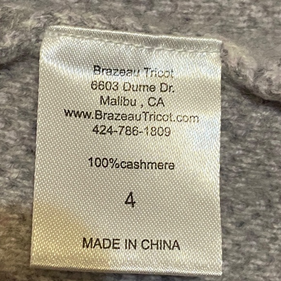 Cashmere snap button up western style checkered plaid sweater. Sz 4 - Picture 13 of 16